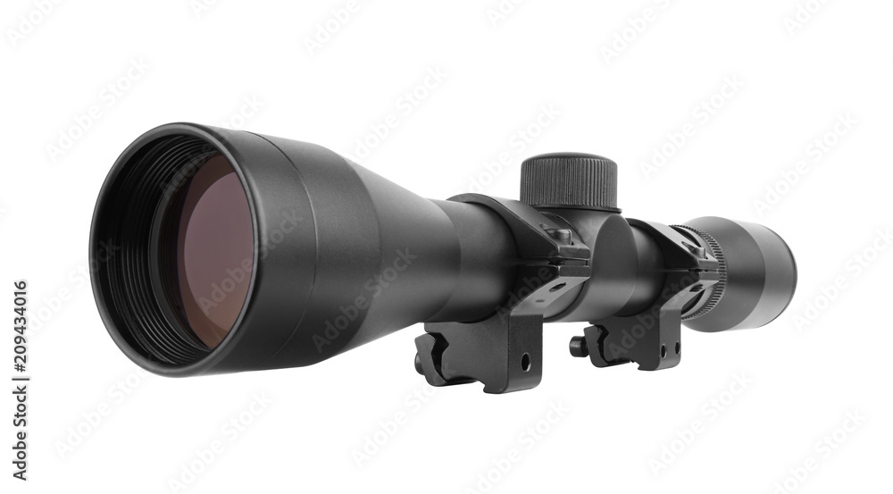 Sniper scope on white background Sniper scope on white background