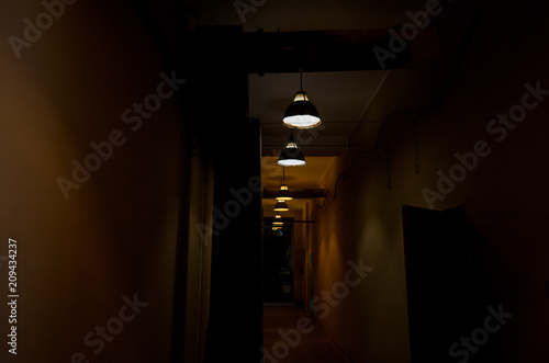 Tablou pe pânză beautiful light in the interior, light bulbs illuminate the apartment