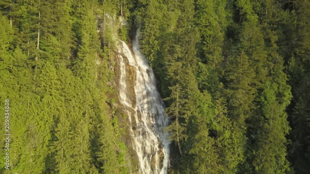 Aerial view of Bridal Veil Falls. Taken near Chilliwack, East of Vancouver, BC, Canada. Aerial view of Bridal Veil Falls. Taken near Chilliwack, East of Vancouver, BC, Canada.