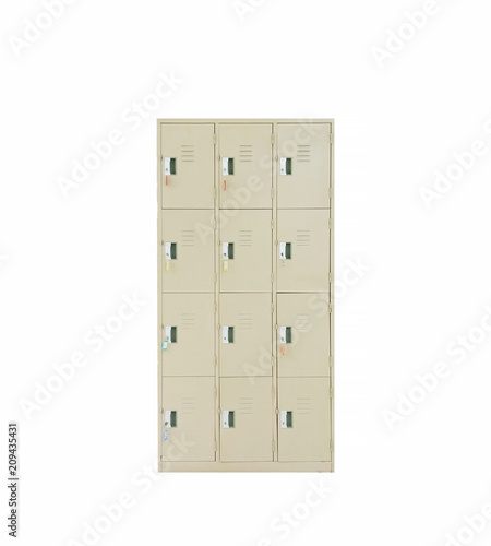 Isolated old locker on white background