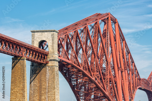 Forth Bridge, railway bridge over Firth of Forth near Queensferry in Scotland photo