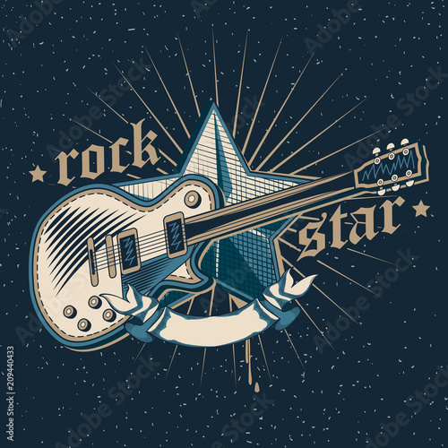 Rock star emblem