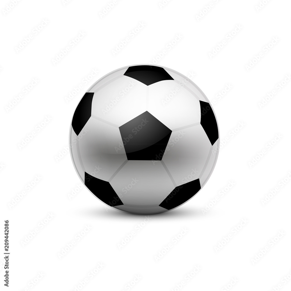 Vector Soccer ball isolated on white