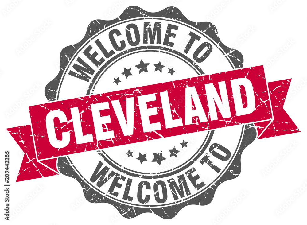 Fototapeta premium Cleveland round ribbon seal