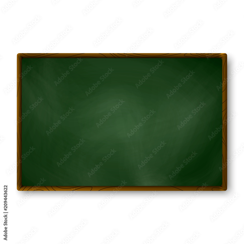 empty blackboard dark green color on wall. chalkboard template. School blackboard realistic texture for banner background. Education and learning. Vector illustration empty blackboard dark green color on wall. chalkboard template. School blackboard realistic texture for banner background. Education and learning. Vector illustration