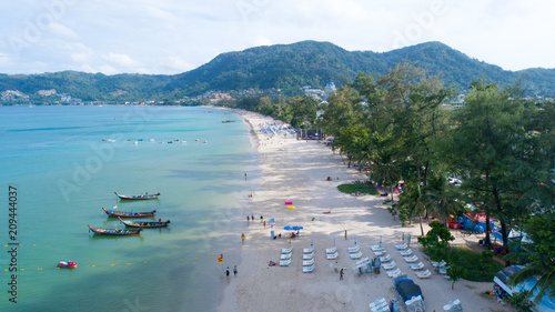 Aerial view of Patong beach, Phuket, Thailand. January 2018. photo