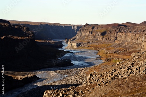 Dettifoss an icelandic wild river of the north of Iceland