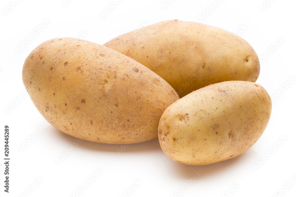 New potato isolated on the white background. New potato isolated on the white background.