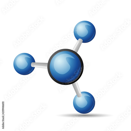 CH4 Methane molecule illustration