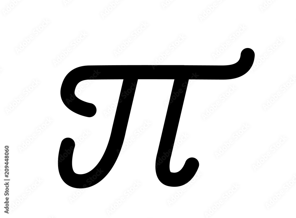 Mathematical pi symbol - obrazy, fototapety, plakaty 