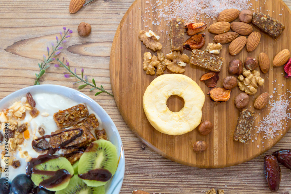 Mixed Food, Fruits and Nuts Mixed Food, Fruits and Nuts