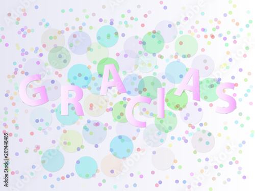 Thank you cards on the light background with color confetti.