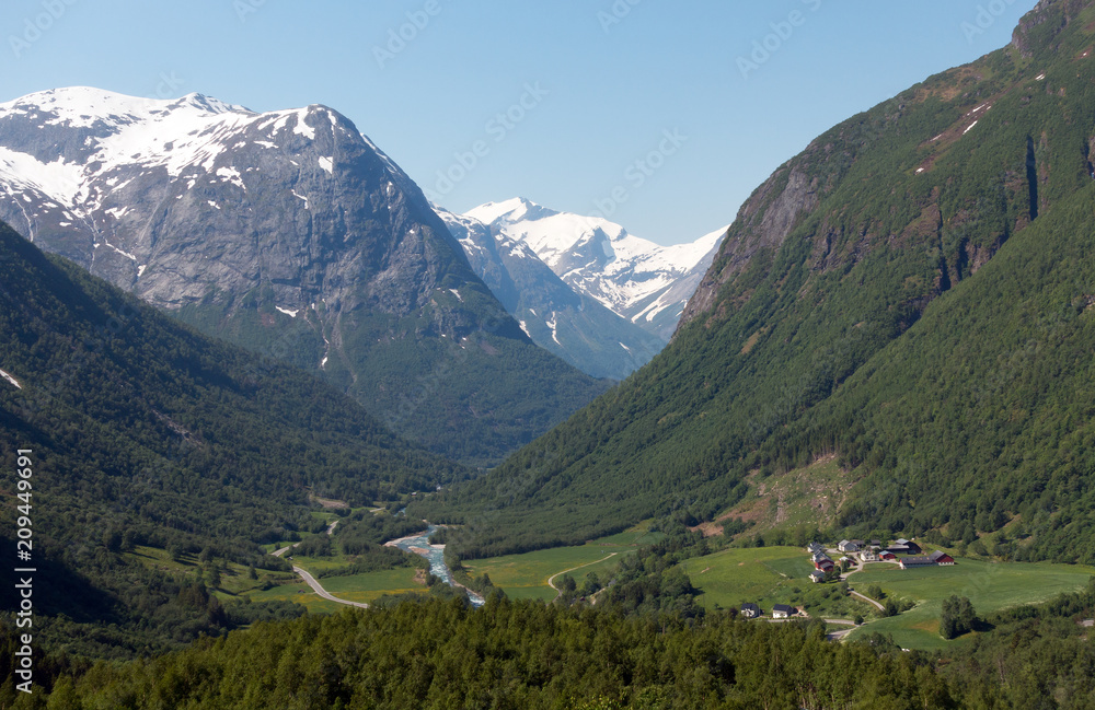 Beautiful Nature Norway natural landscape. Aerial.