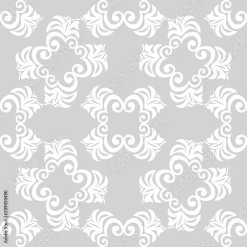 seamless geometric abstract pattern with floral motive