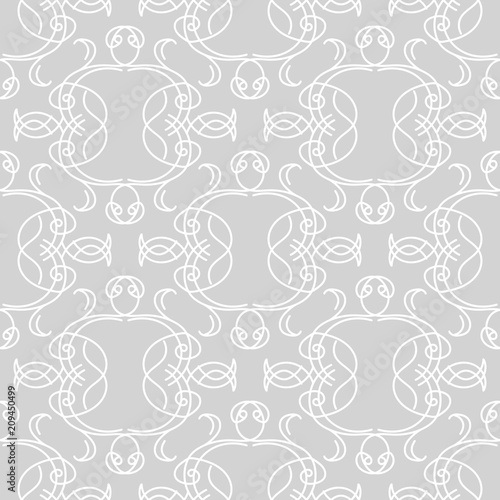 seamless geometric abstract pattern with floral motive