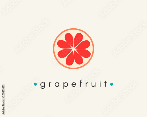 Flat grapefruit icon