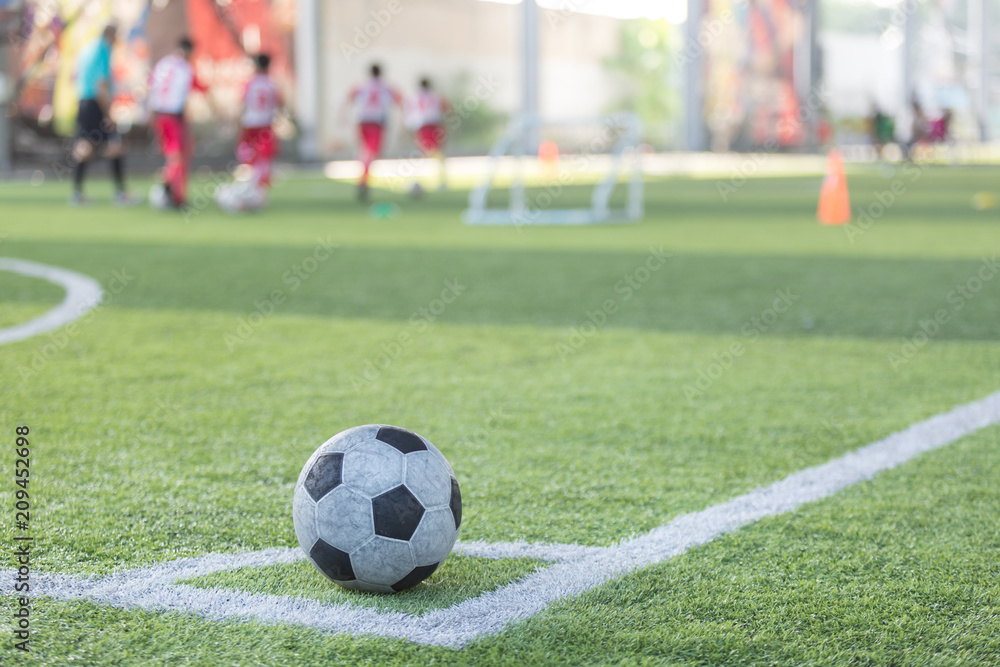 Football on corner for corner kick