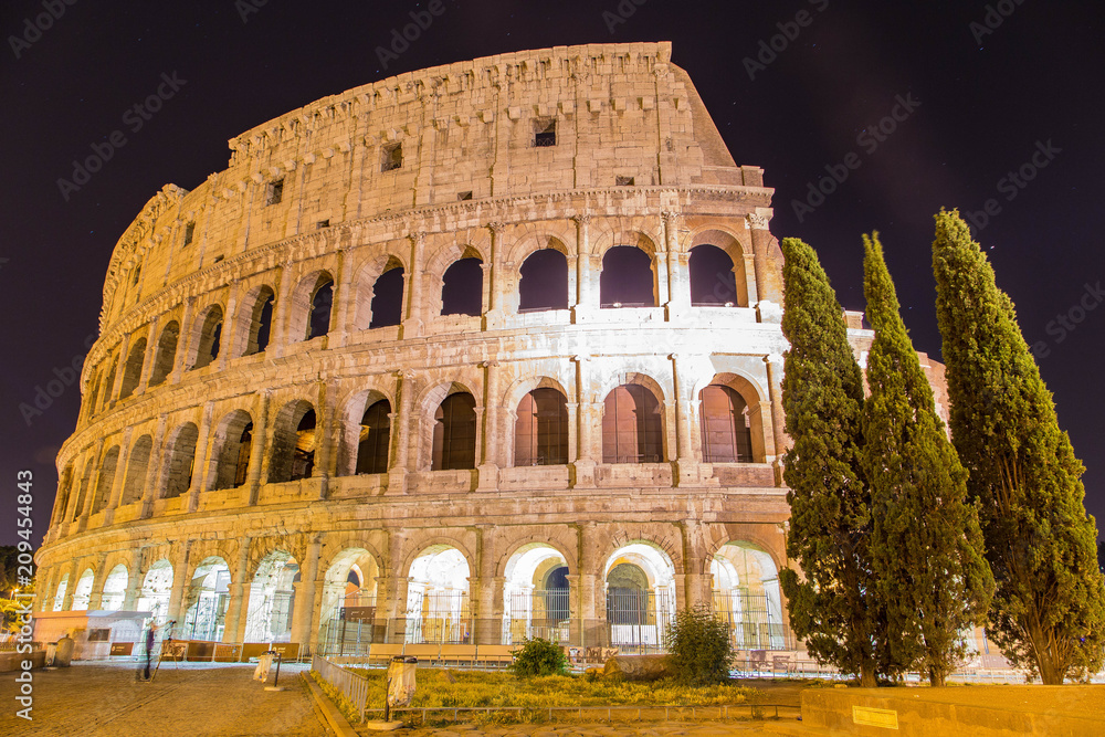 Colosseum in Rome at Night