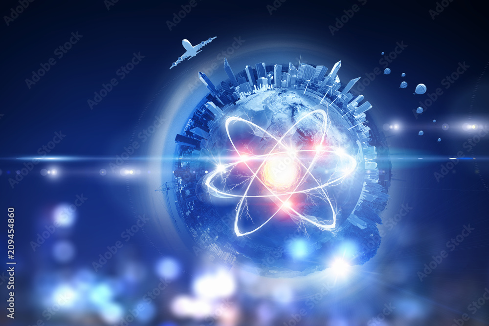 Obraz premium Astronomy concept backdrop