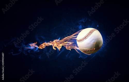 Photography Ball burning in fire