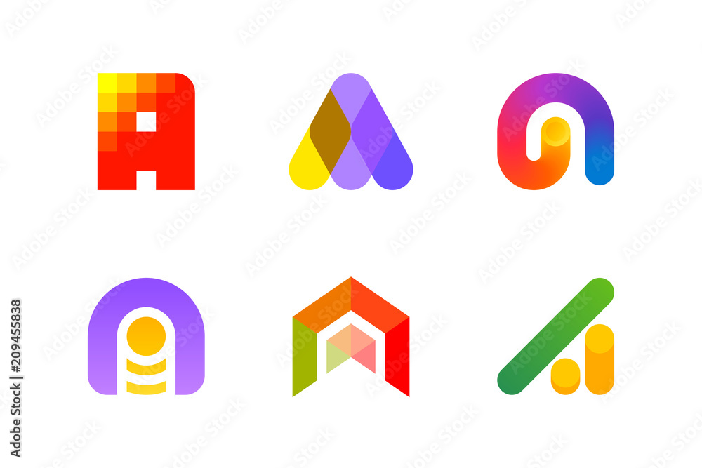 Modern logo template or icon of abstract letter A for accounting and auditing industry Modern logo template or icon of abstract letter A for accounting and auditing industry