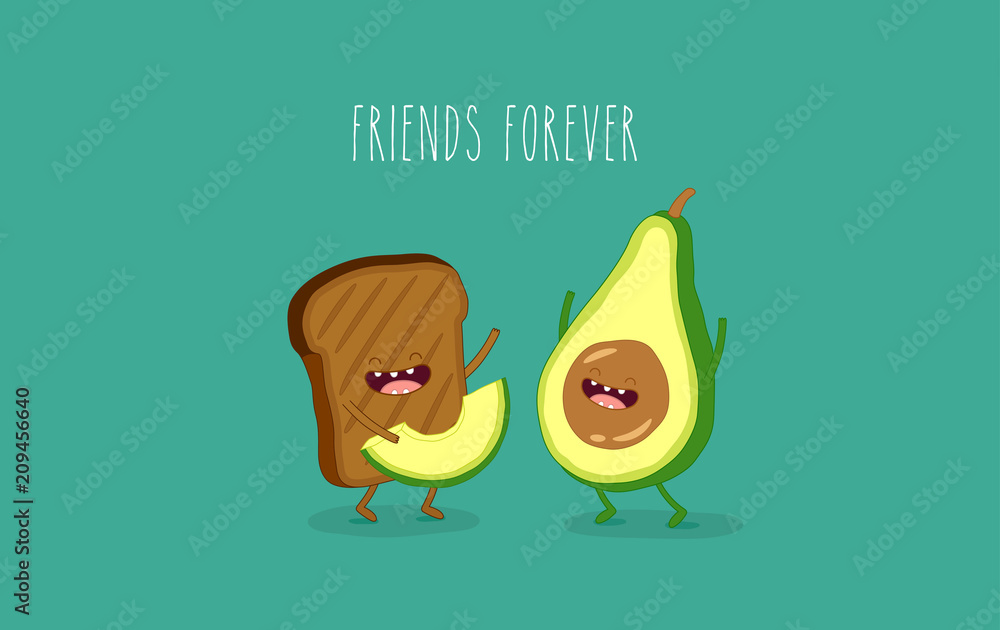 This is black toast with avocado. You can use for cards, fridge