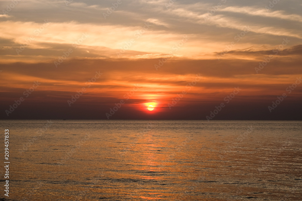 Nice sunset on the beach at Chang Island in Thailand. Nice sunset on the beach at Chang Island in Thailand.
