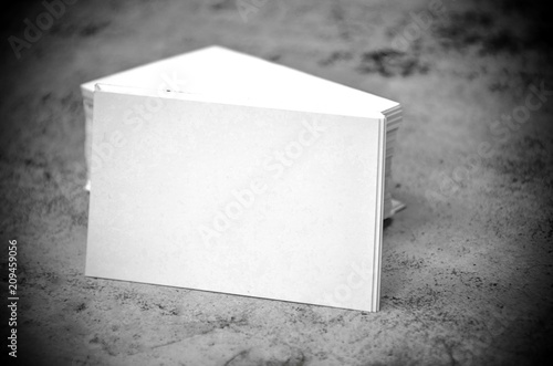 Business White Card Blank Mockup Template for branding identity, White namecard