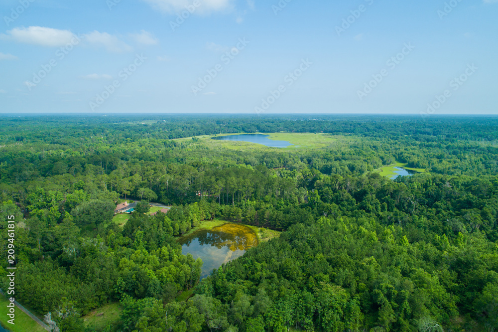 Aerial nature landscape Lake City Florida