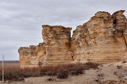 Eroded limestone formations at Castle Rock