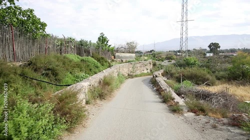 entering La Rambla of the Andarax dry river after Huercal de Almería, Almeria, Spain photo