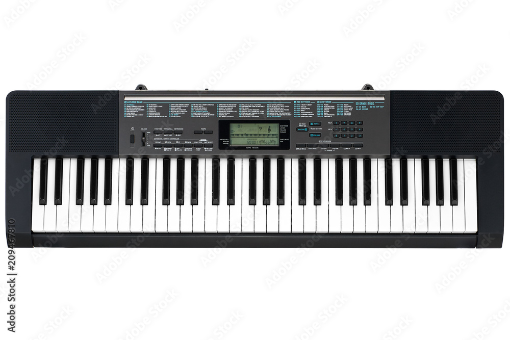 Fototapeta premium black synthesizer isolated