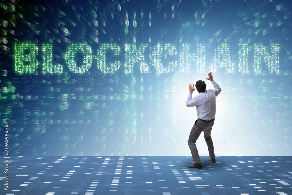 Fototapeta premium Businessman confused about all cryptocurrencies