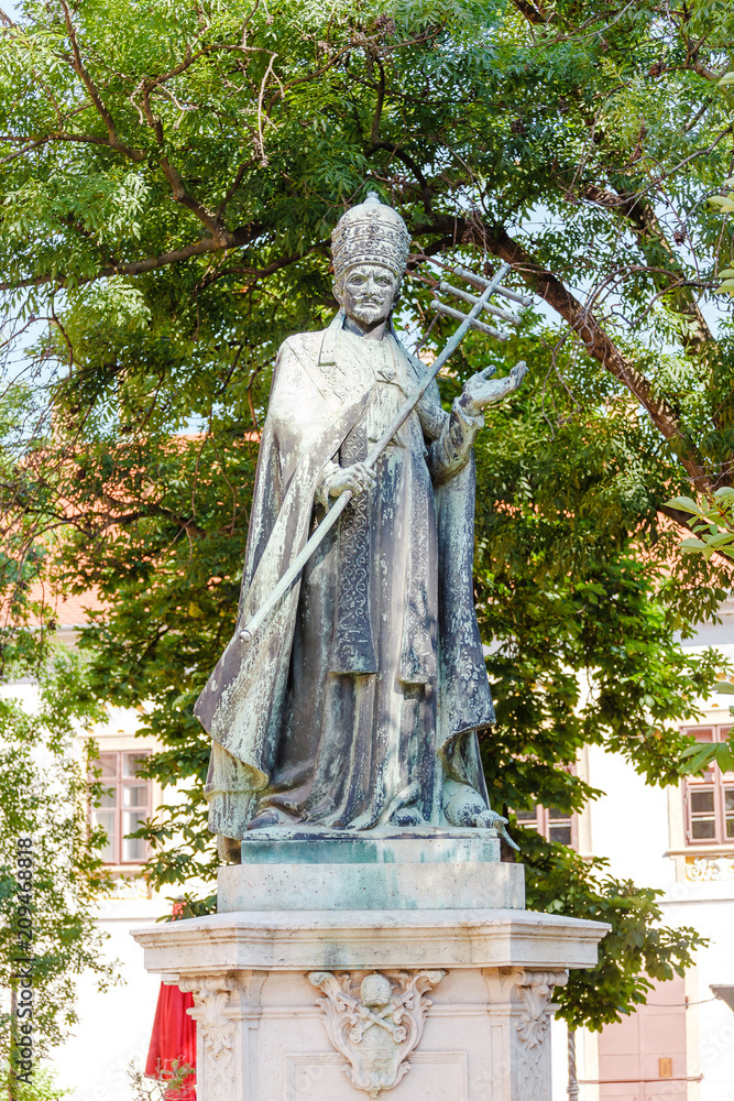  Bronze statue of Pope Innocent XI in Budapest castle