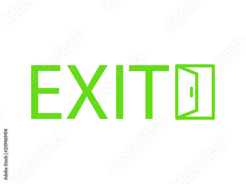 Exit Sign Vector Icon