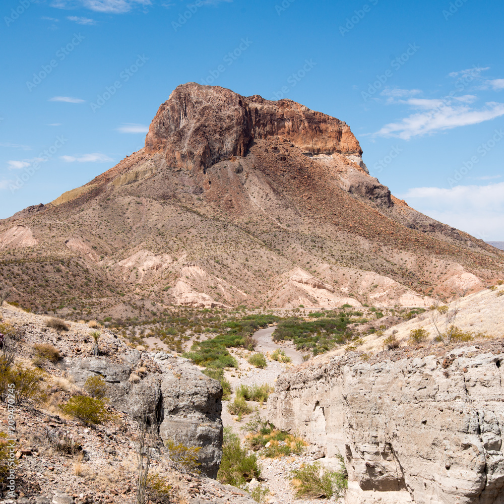 Cerro Castellan from Tuff Canyon, Big Bend, Texas Cerro Castellan from Tuff Canyon, Big Bend, Texas