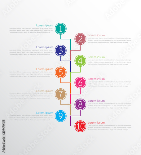 Vector infographic templates used for detailed reports. All 10 topics.