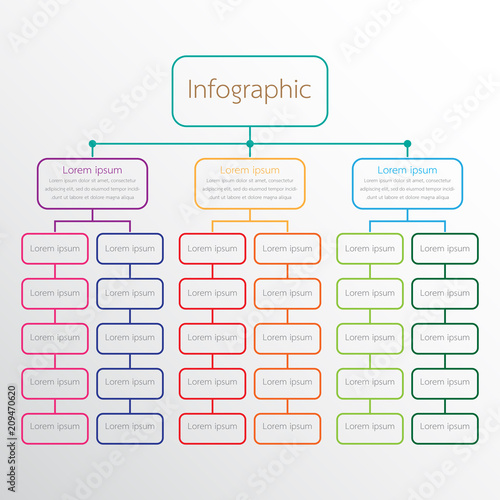Vector infographic templates used for detailed reports.
