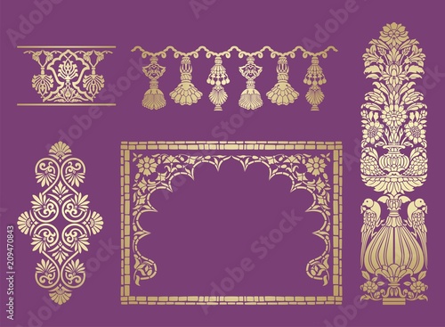 paisley floral pattern, textile , Rajasthan, royal India