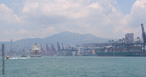 Kwai Tsing Container Terminal in Hong Kong