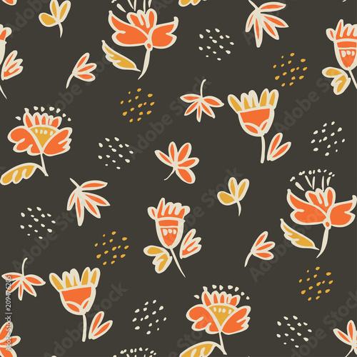 hand drawn sketch style flo...