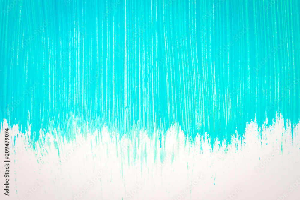 Abstract cyan hand painted background