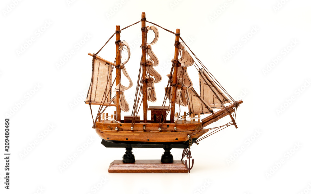 Commercial ship Isolated On White Background Stock Photo | Adobe Stock