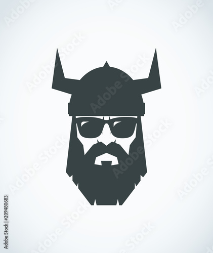 Bearded Viking wearing sunglasses