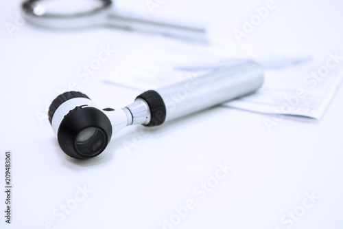 Dermatoscope lying on the table