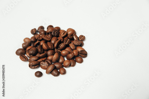 beans coffee on a white background