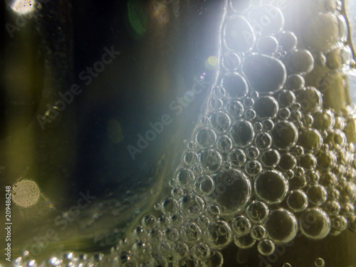 the chemical reaction of the paint with water