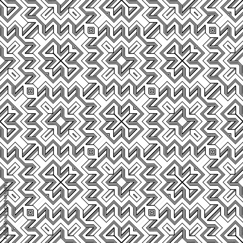 Design seamless monochrome geometric pattern Design seamless monochrome geometric pattern