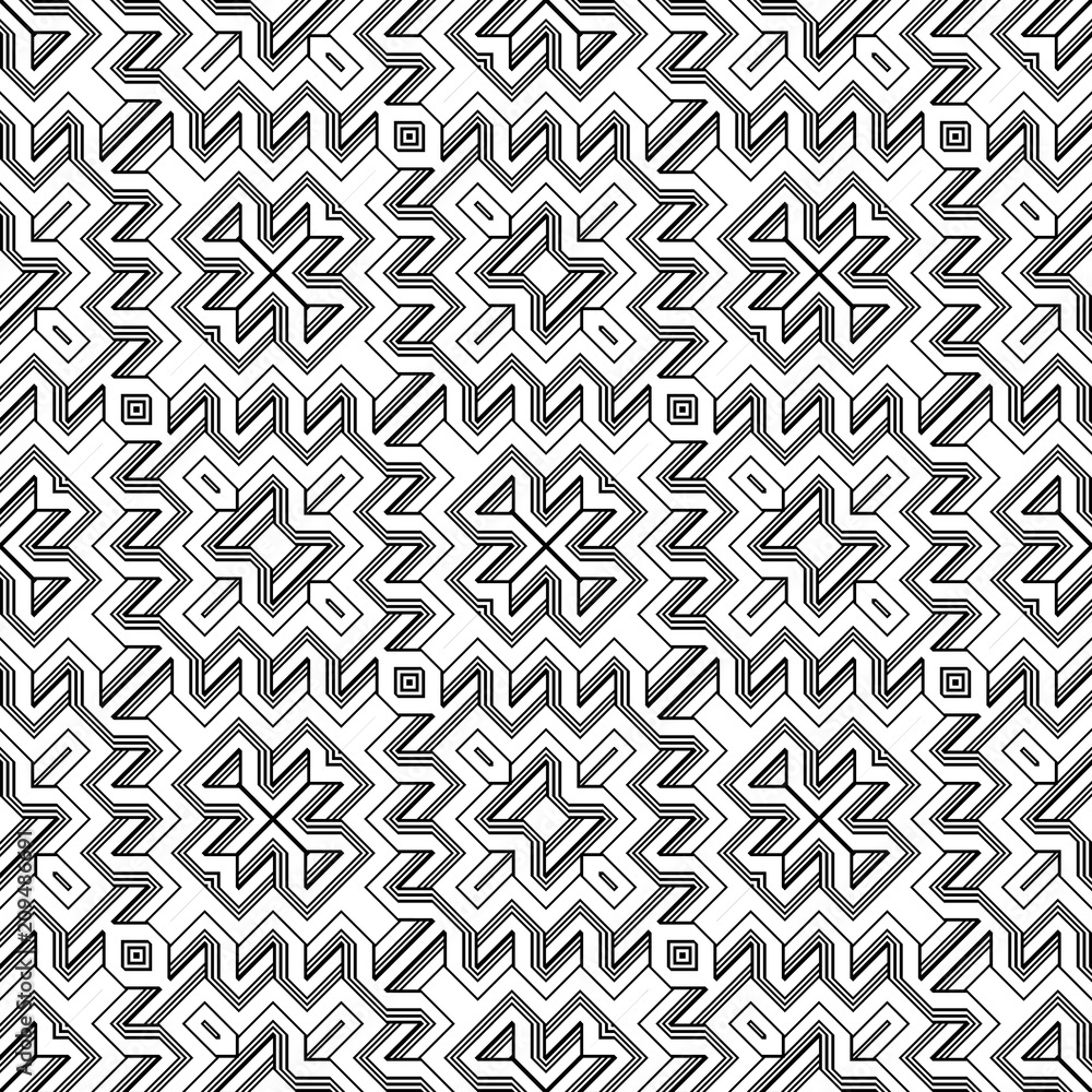 Design seamless monochrome geometric pattern