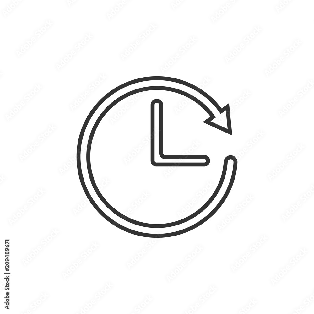Clock icon. Vector illustration. Flat design. Clock icon. Vector illustration. Flat design.